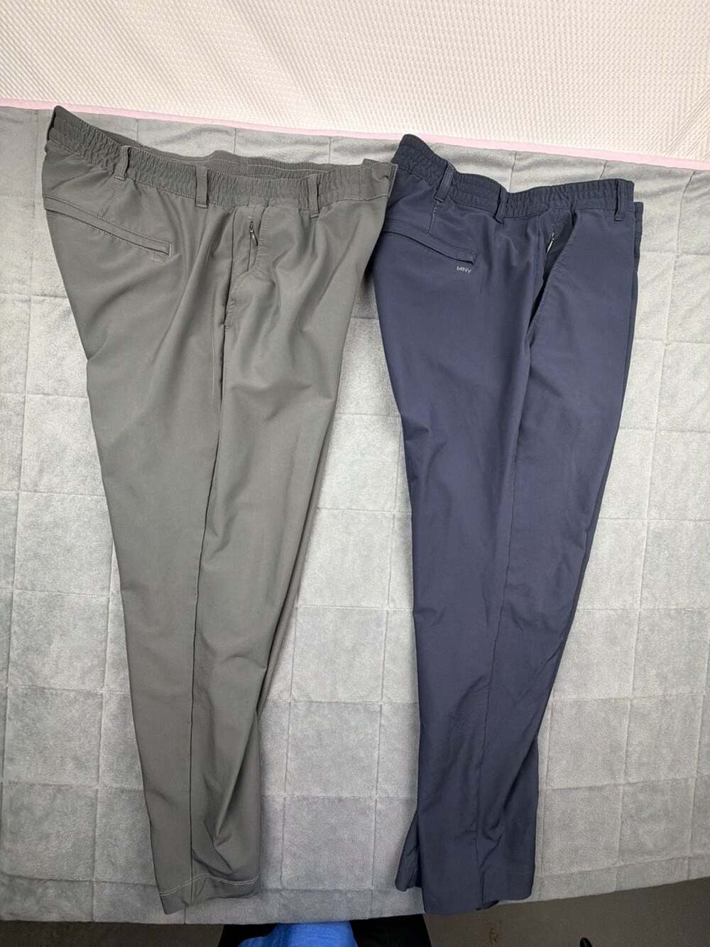 Marc New York Performance Pants 36x29 Grey & Navy Active Stretch Lot of 2